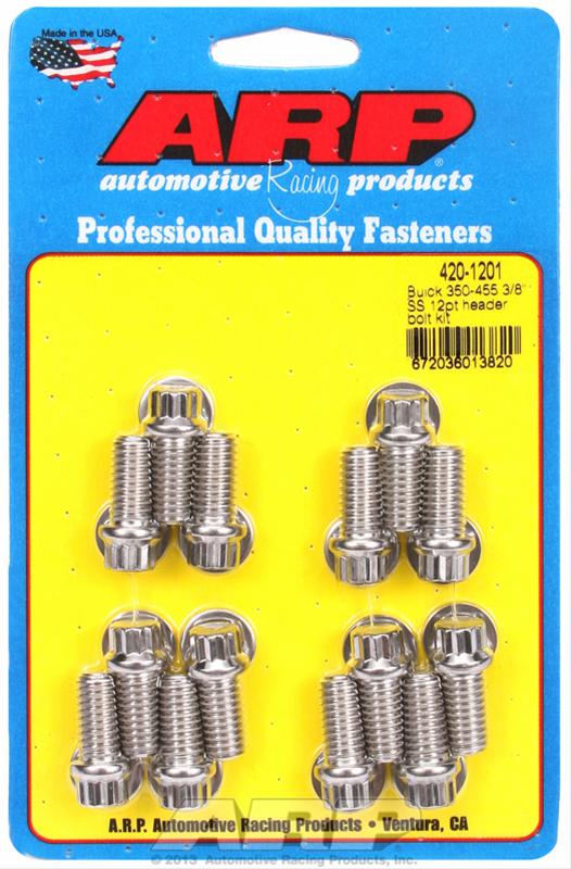 ARP Buick 350-455 3/8in SS 12pt header bolt kit thumbnail 2