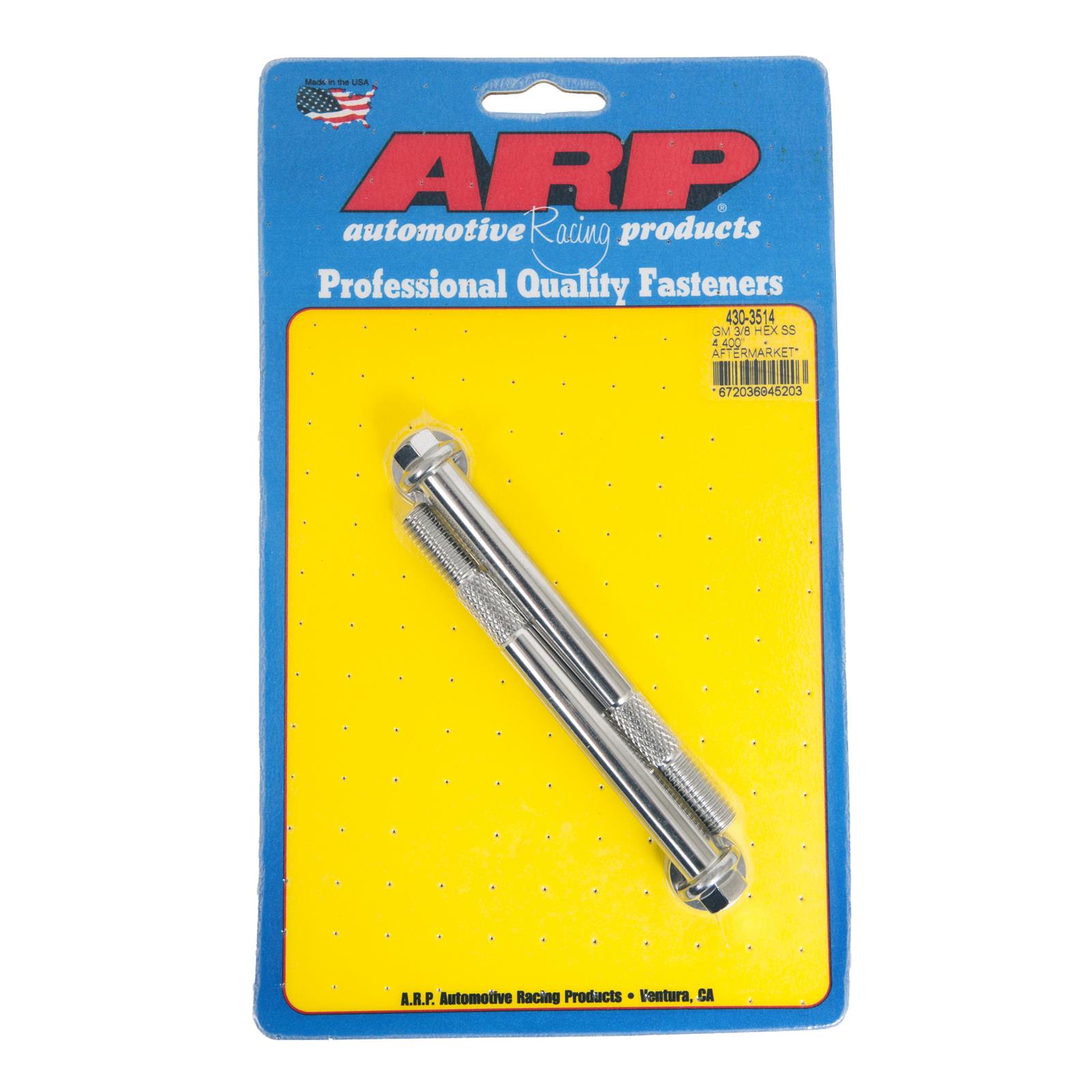 ARP GM 3/8 X 4.400in Hex SS Starter Bolt Kit
