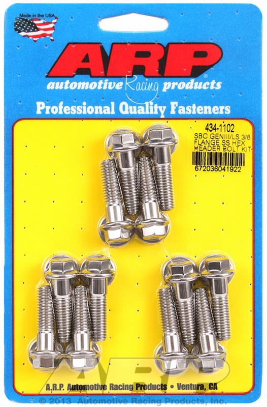 ARP Header Stud Kit SS 6pt SBC/GenIII 3/8 Flange thumbnail 3