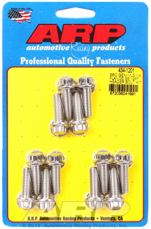 ARP Chevy SBC/GenIII LS 1/4in Flange SS 12pt Header Bolt Kit thumbnail 2