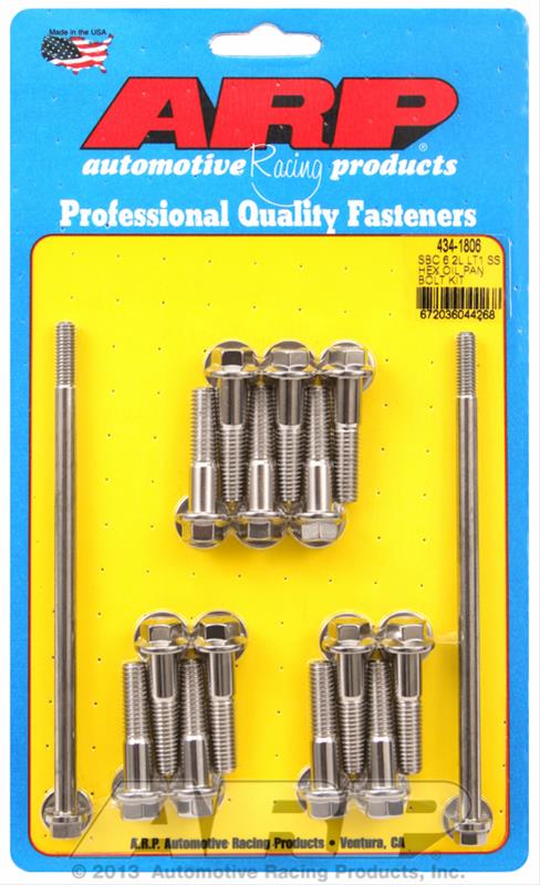 ARP Chevy LT1 6.2L Oil Pan Hex Stainless Steel Bolt Kit thumbnail 2