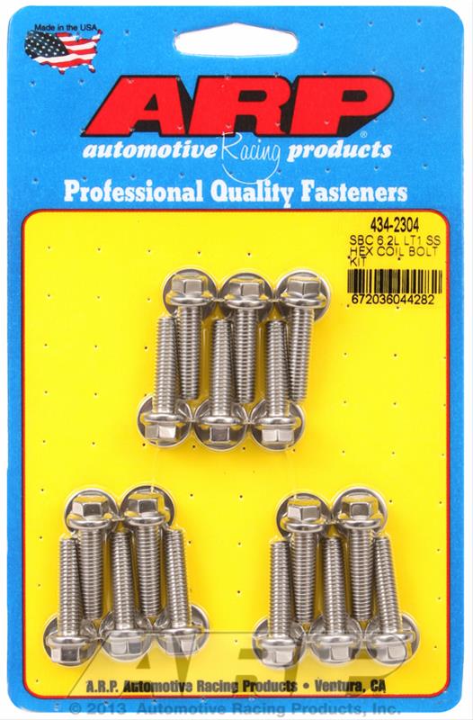 ARP Chevy LT1 6.2L Ignition Coil Hex Stainless Steel Bolt Kit thumbnail 2