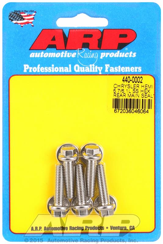 ARP Chrysler Hemi 5.7/6.1L SS Hex Rear Main Seal Plate Bolt Kit thumbnail 2