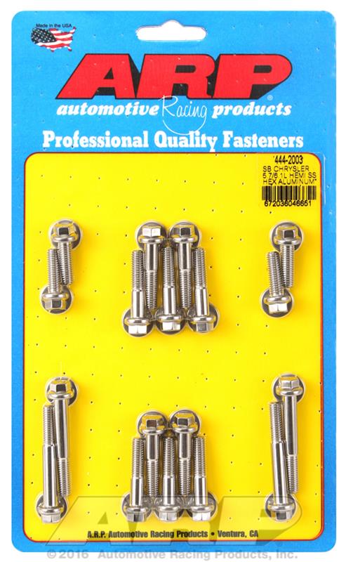 ARP SB Chrysler 5.7/6.1L Hemi hex aluminum intake manifold bolt kit thumbnail 2