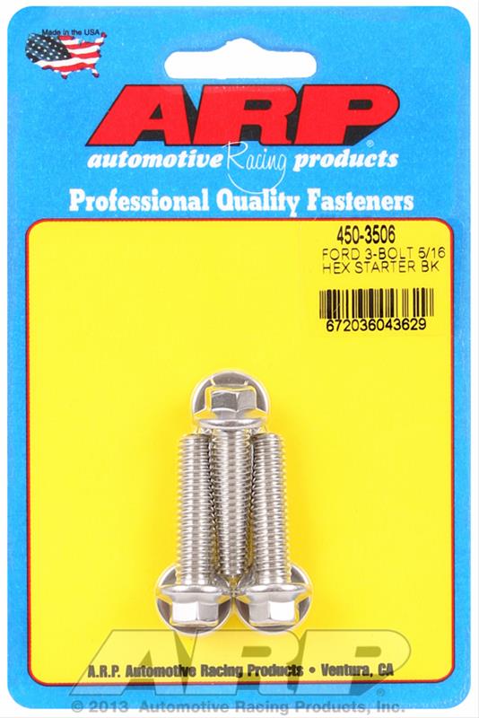 ARP Ford SS 3-Bolt 5/16in Hex Starter Bolt Kit thumbnail 2
