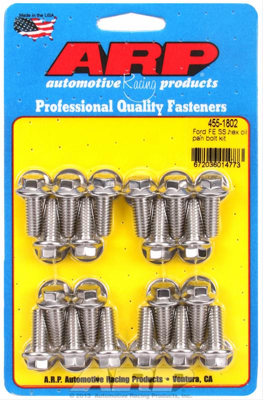 ARP Ford FE SS Hex Oil Pan Bolt Kit thumbnail 2
