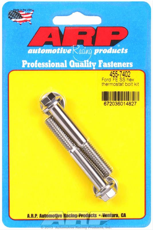 ARP Ford FE SS Hex Thermostat Bolt Kit thumbnail 2