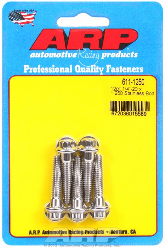 ARP 1/4in x 20 - 1.25in UHL 12pt SS Bolt (5/pkg) thumbnail 2