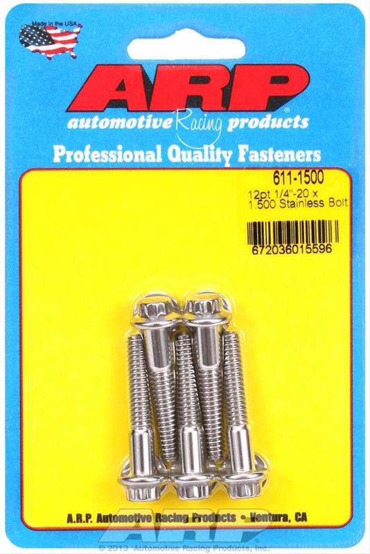 ARP 1/4in x 20 - 1.5 in UHL 12pt SS Bolt Kit (5/pkg) thumbnail 2