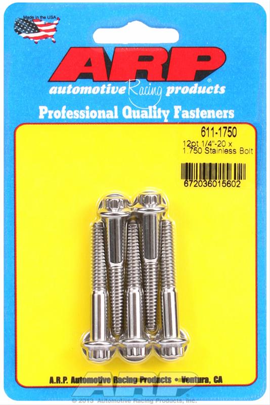 ARP 1/4-20 x 1.750 12pt SS SAE Bolt Kit (5/pkg) thumbnail 2