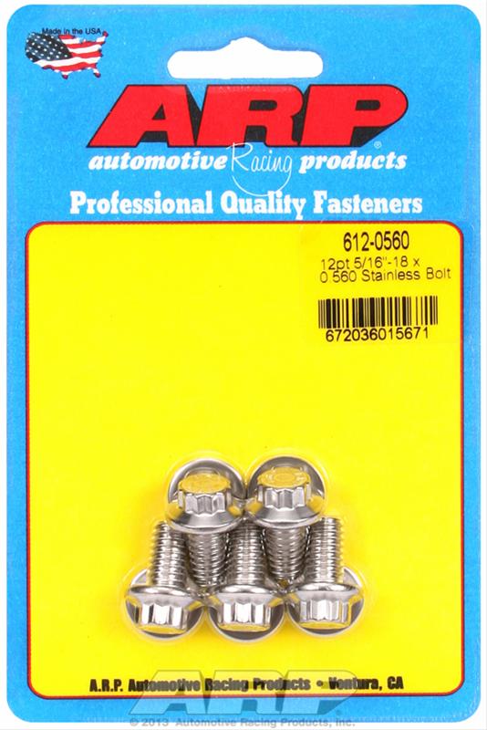 ARP 5/16-18 x 0.560in 12pt Stainless Steel Bolt Kit (5/pkg) thumbnail 2