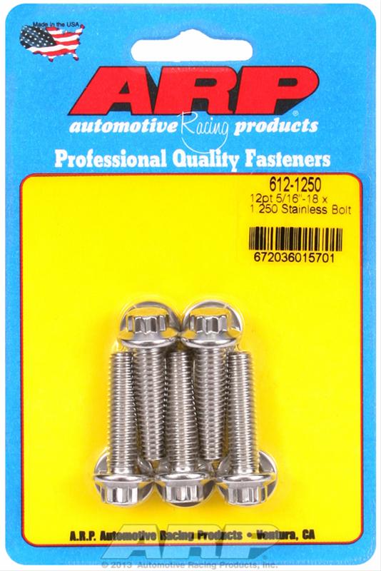 ARP 5/16 Inch -18 x 1.250 12pt SS Bolts (5/pkg) thumbnail 3