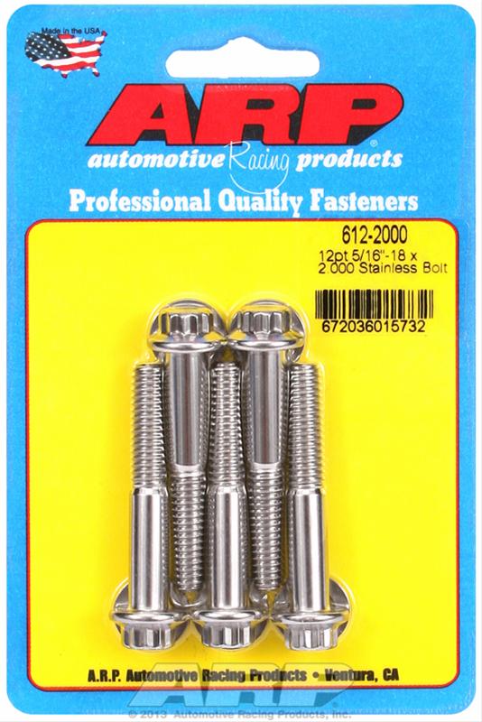 ARP 5/16 Inch -18 x 2.000 12pt SS Bolts (5/pkg) thumbnail 2