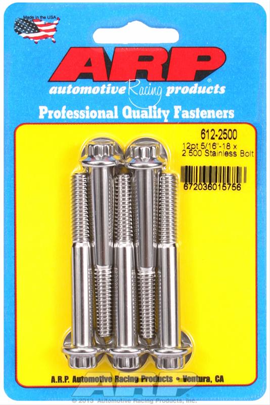 ARP 5/16in-18 x 2.500 12pt SS Bolts (5/pkg) thumbnail 2
