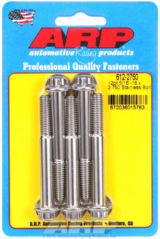 ARP 5/16in-18 x 2.750 12pt SS Bolts (5/pkg) thumbnail 2