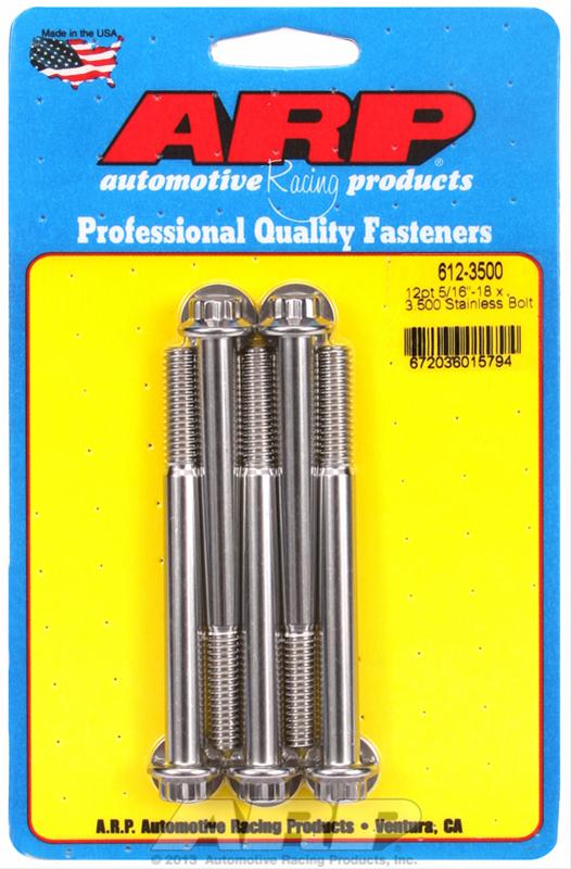 ARP 5/16 - 18 X 3.500 Stainless Steel 12PT Bolts (5PK) thumbnail 2