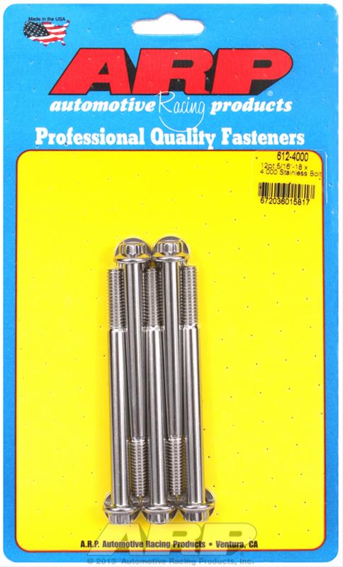 ARP 5/16-18 x 4.000 12pt SS bolts thumbnail 2