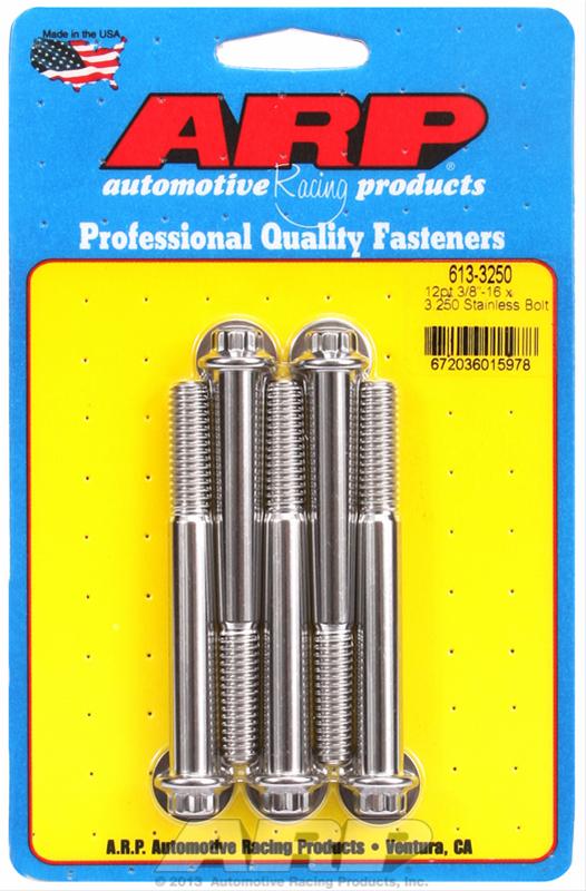 ARP 3/8-16 x 3.250 12pt SS bolts thumbnail 2