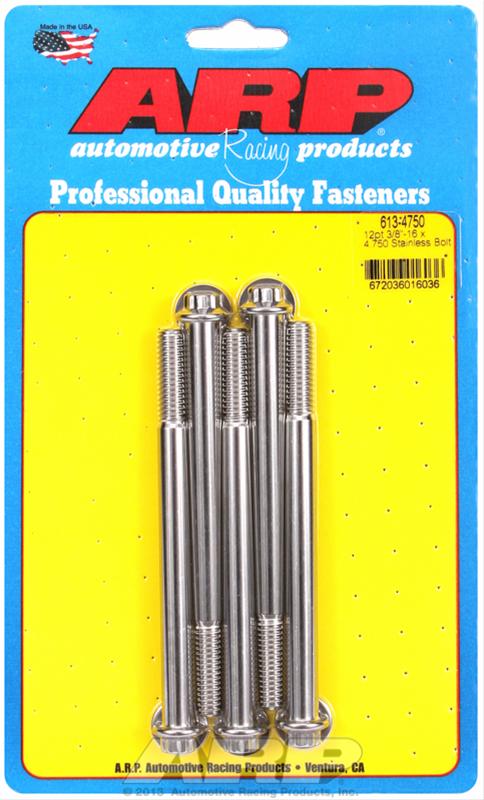 ARP 3/8-16 x 4.750 12pt SS bolts thumbnail 2