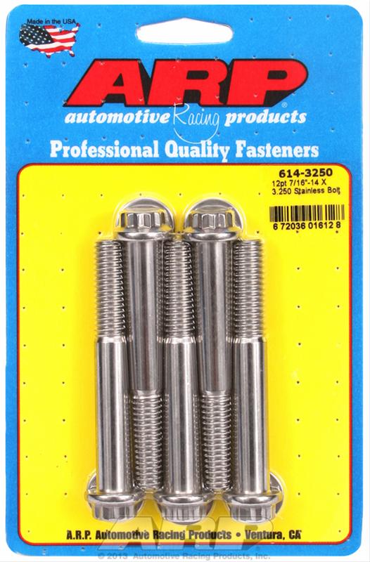 ARP 7/16in - 14 X 3.250 1/2in 12pt SS Bolts ( 5/pkg) thumbnail 2