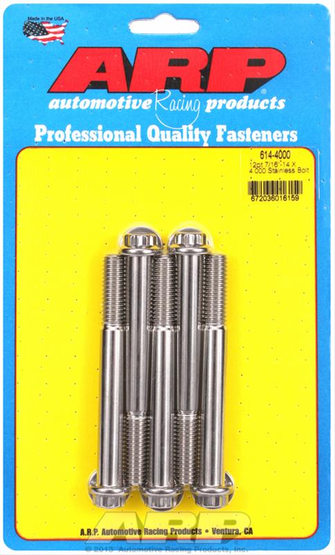ARP 7/16-14 X 4.000 12pt 1/2 wrenching SS bolts thumbnail 2