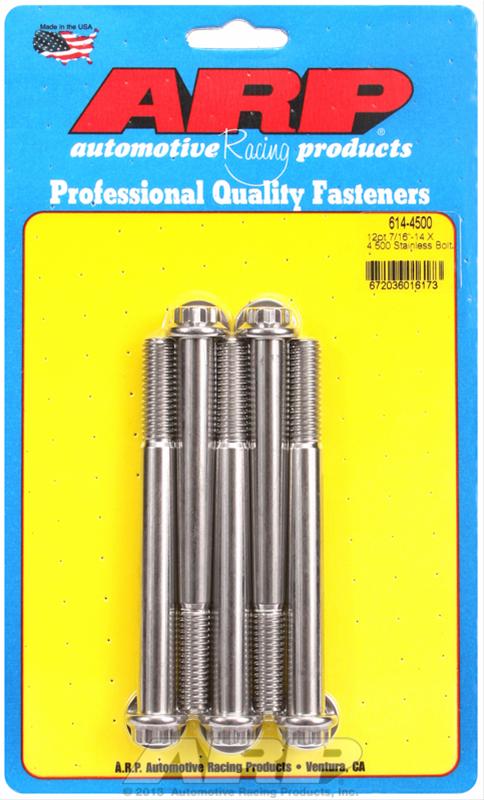 ARP 7/16-14 X 4.500 12pt 1/2 wrenching SS bolts thumbnail 2
