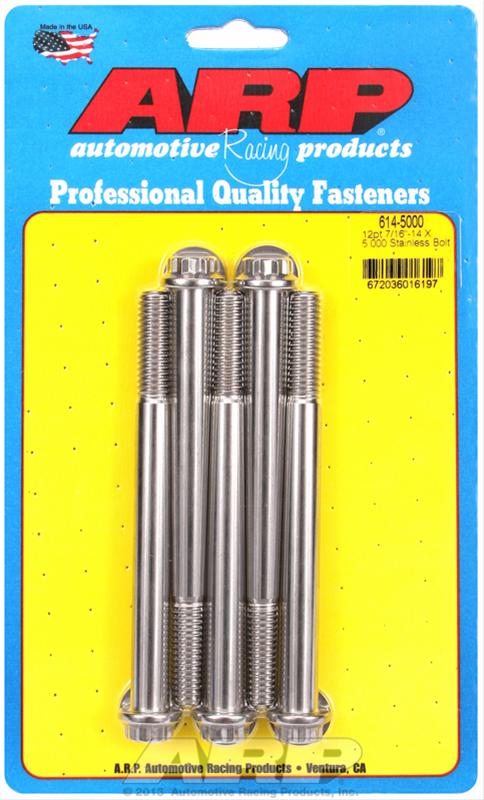 ARP 7/16in - 14 X 5.000 1/2in 12pt SS Bolts ( 5/pkg) thumbnail 2