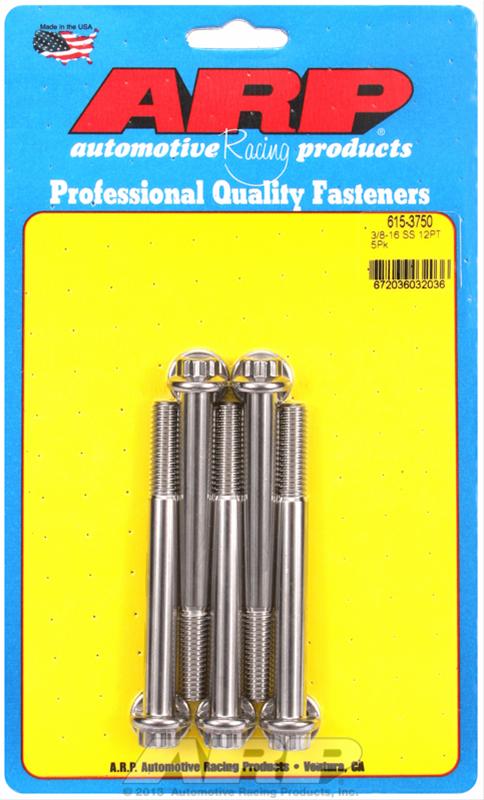 ARP 3/8-16 x 3.750 12pt 7/16 Wrenching SS Bolts (Pack of 5) thumbnail 2