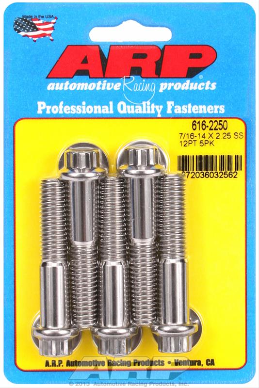 ARP 7/16in-14 x 2.250 12pt SS Bolts (5/pkg) thumbnail 2