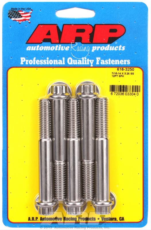 ARP 7/16-14 X 3.250 12pt SS bolts thumbnail 2