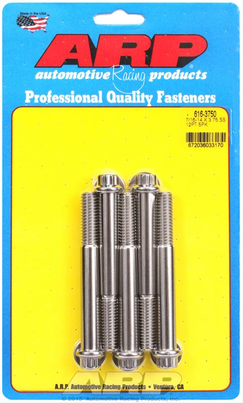 ARP 7/16 Inch -14 x 3.750 12pt SS Bolts (5/pkg) thumbnail 2