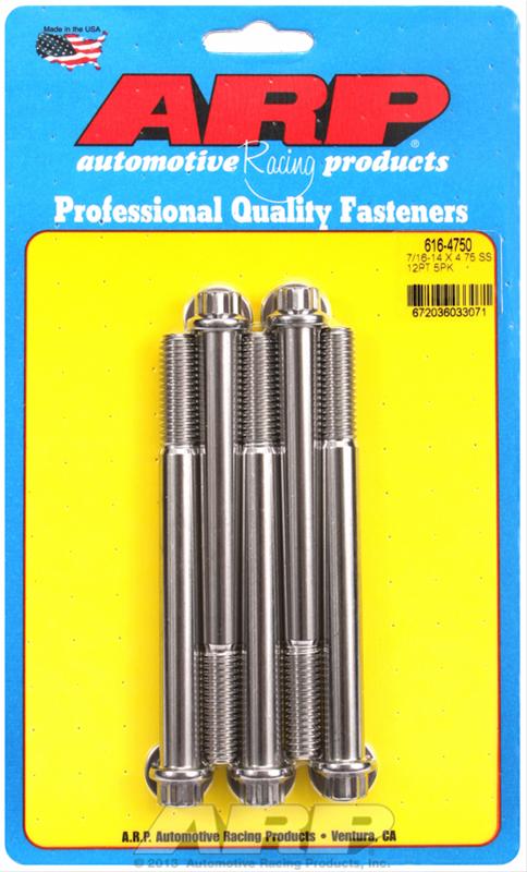 ARP 7/16-14 X 4.750 12pt SS bolts thumbnail 2
