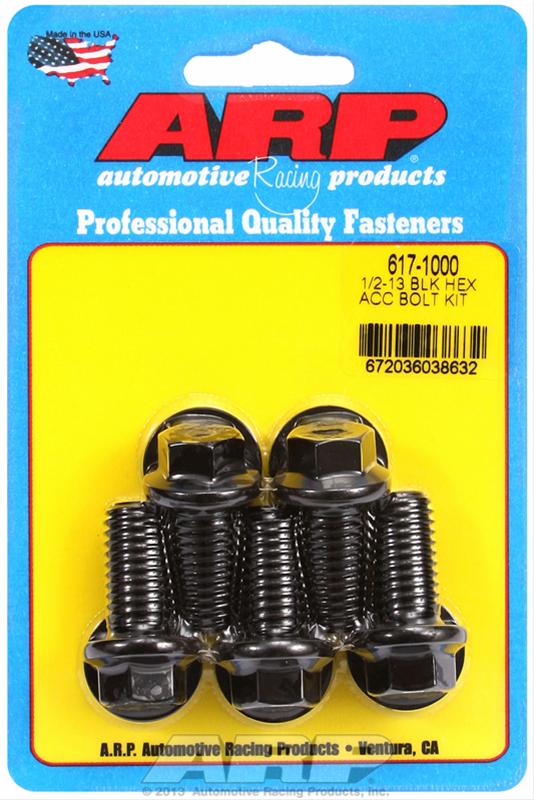 ARP 1/2-13 x 1.000 hex black oxide bolts thumbnail 2