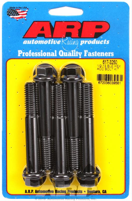 ARP 1/2-13 x 3.250 hex black oxide bolts thumbnail 2
