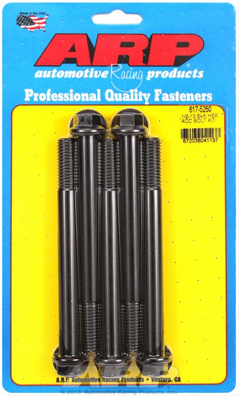ARP 1/2-13 x 5.250 hex black oxide bolts thumbnail 2