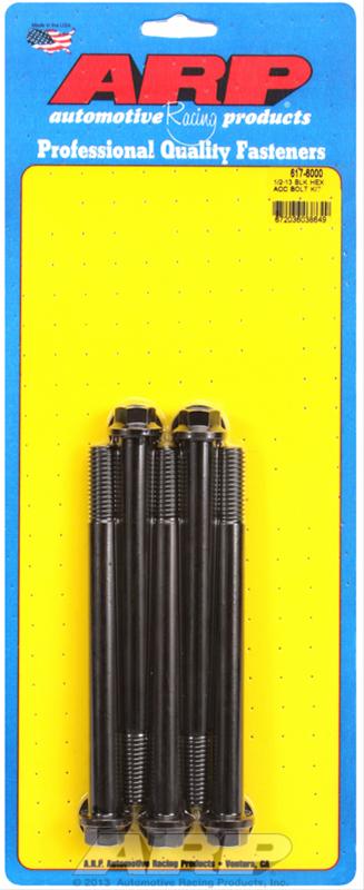 ARP 1/2-13 x 6.000 hex black oxide bolts thumbnail 2