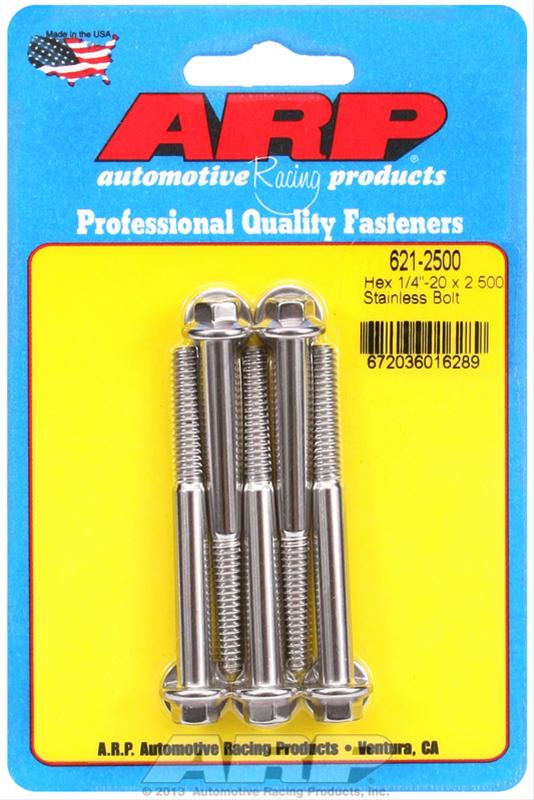 ARP 1/4-20 x 2.500 hex SS bolts thumbnail 2