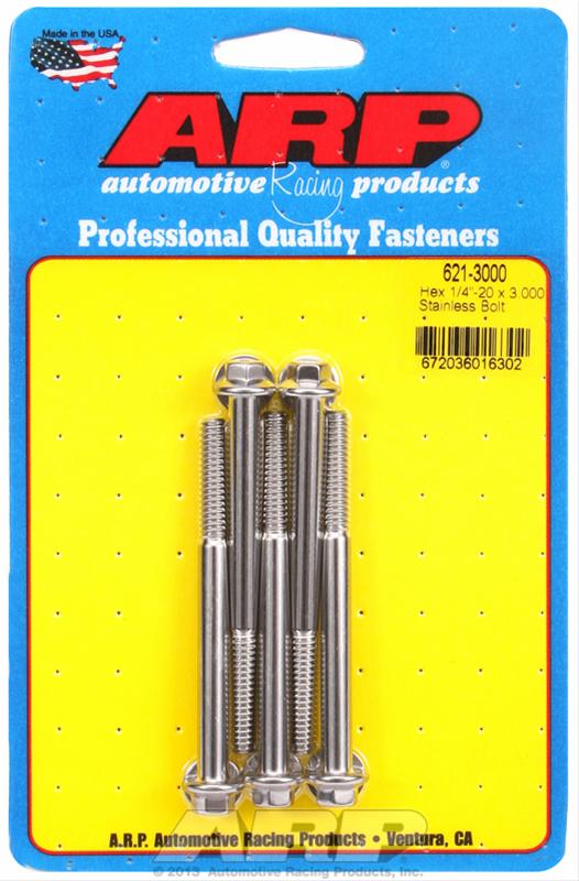 ARP 1/4-20 x 3.000 hex SS bolts thumbnail 2