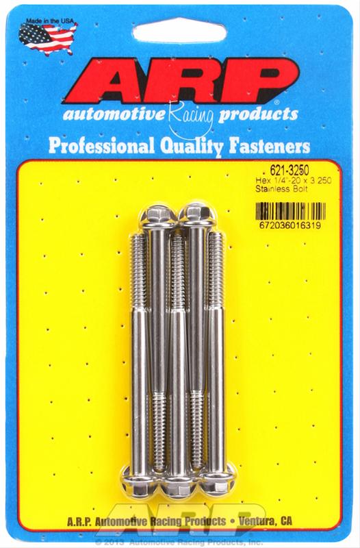ARP 1/4-20 x 3.250 hex SS bolts thumbnail 2