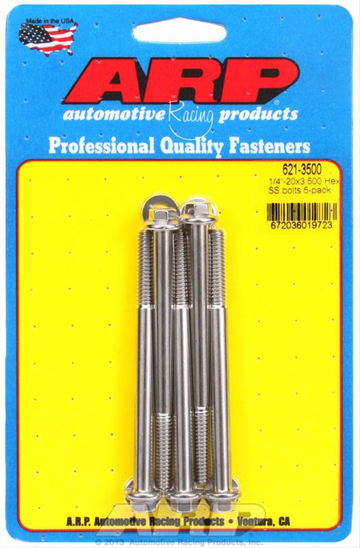 ARP 1/4-20 x 3.500 hex SS bolts thumbnail 2