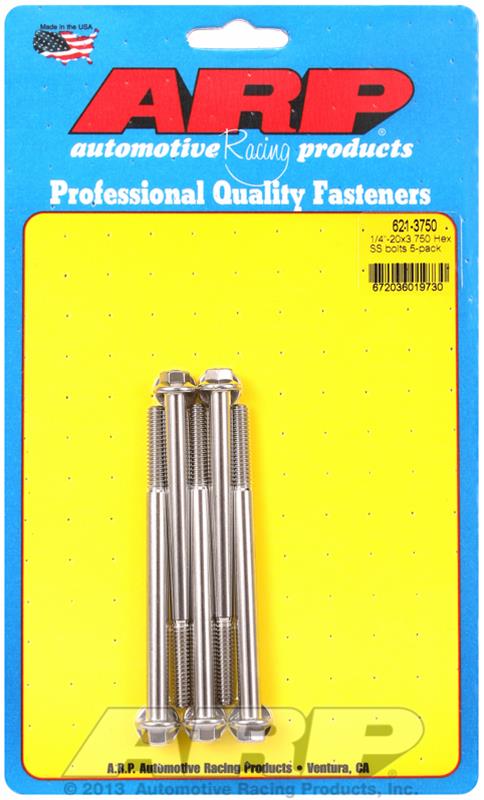 ARP 1/4-20 x 3.750 Hex SS Bolts thumbnail 2