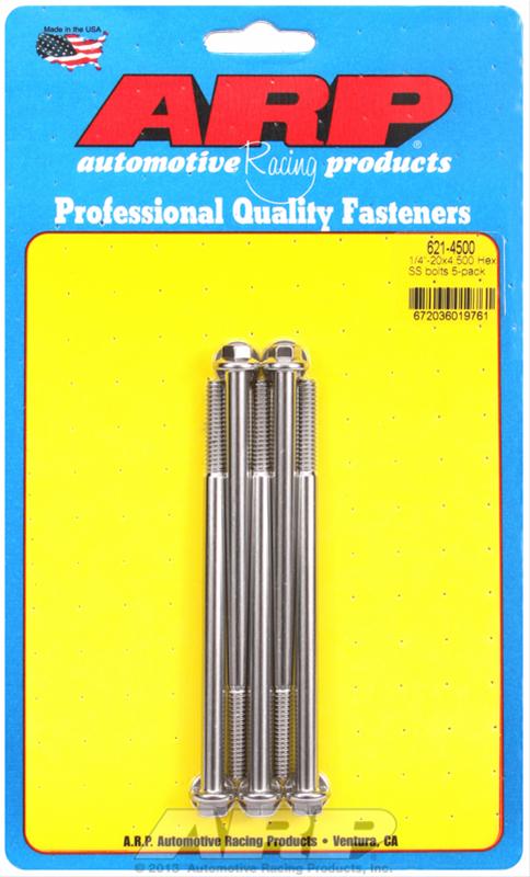 ARP 1/4-20 x 4.500 hex SS bolts thumbnail 2