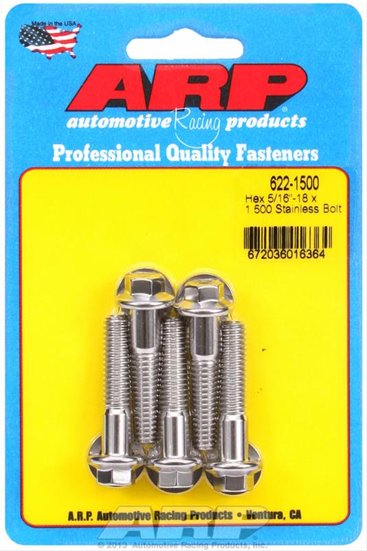 ARP 5/16 in.-18 RH Thread, 1.500 I Hex Head SS 300 Bolts - Set of 5 thumbnail 2