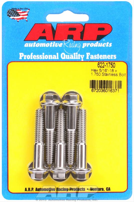 ARP 5/16-18 x 1.750 SS Hex Bolts (5/pkg) thumbnail 2