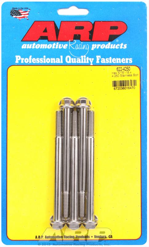 ARP 5/16-18 x 4.250 hex SS bolts thumbnail 2