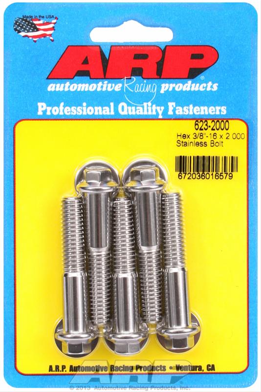 ARP 3/8-16 x 2in SS Hex Bolt Kit (Pack of 5) thumbnail 2