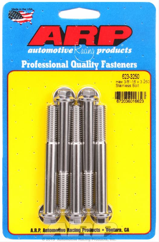ARP 3/8-16 x 3.250 hex SS bolts thumbnail 2