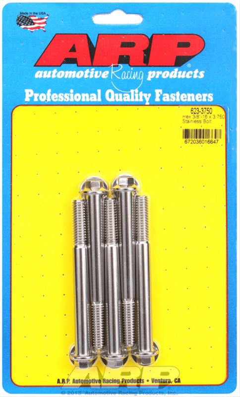 ARP 3/8-16 x 3.750 hex SS bolts thumbnail 2