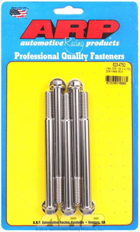 ARP 3/8-16 x 4.750 hex SS bolts thumbnail 2
