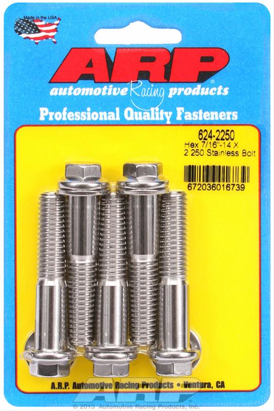 ARP 7/16-14 X 2.250 hex 1/2 wrenching SS bolts thumbnail 2